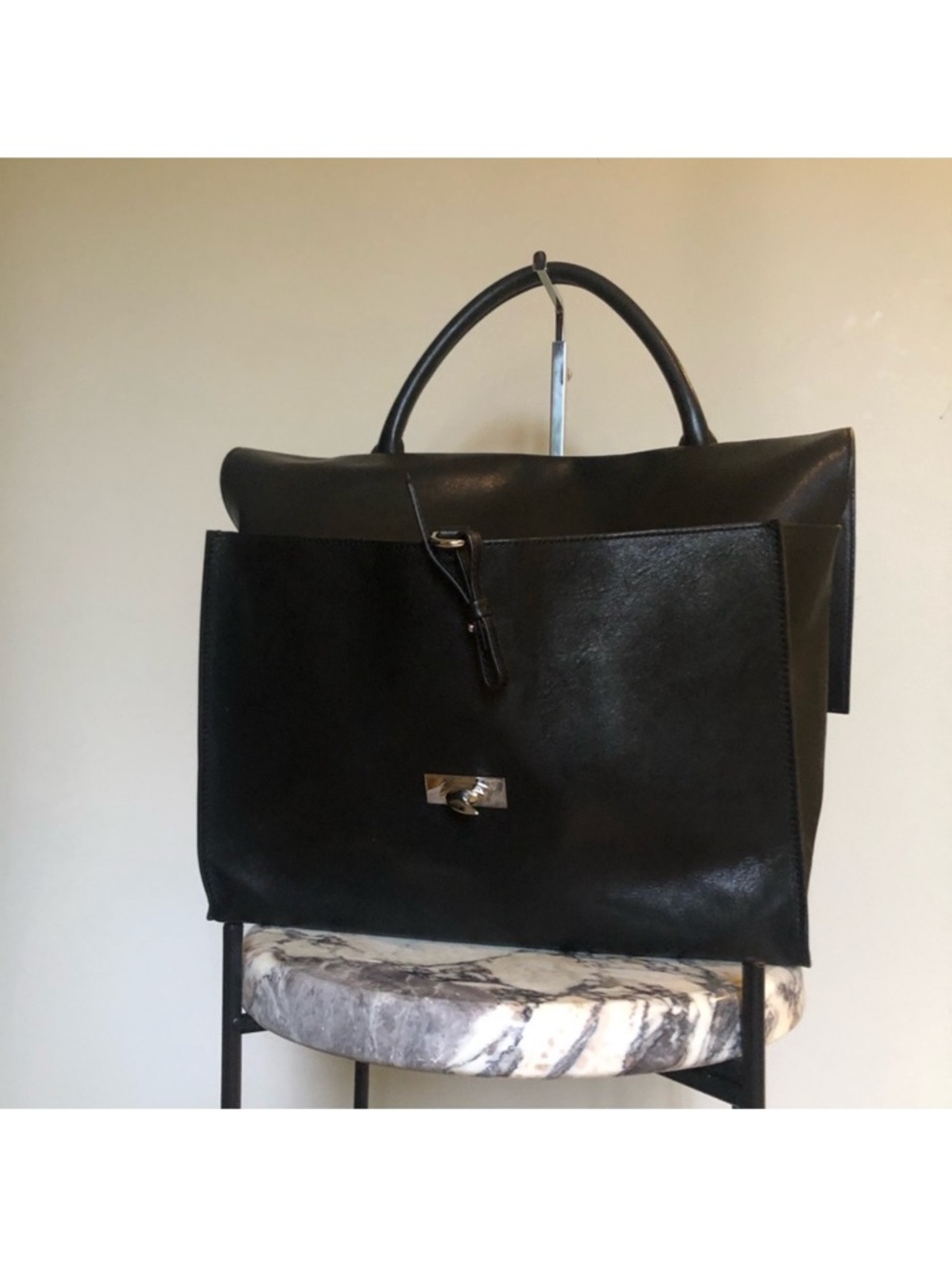 Givenchy Black Leather Crossbody Satchel - Picture 3 of 10